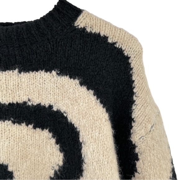 Paloma Wool Twister Pullover - Black White Wool Alpaca Swirl Knit Sweater sz S - Picture 5 of 12